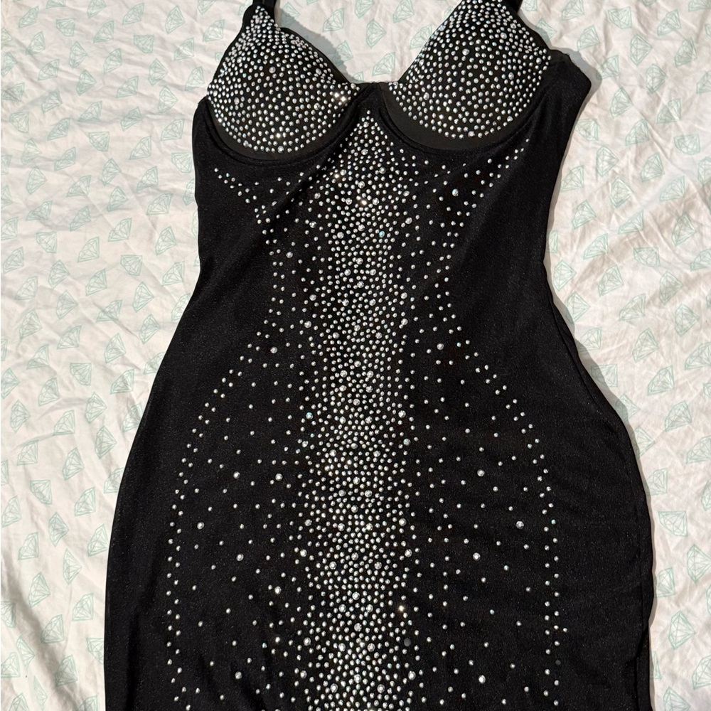 Black mini dress